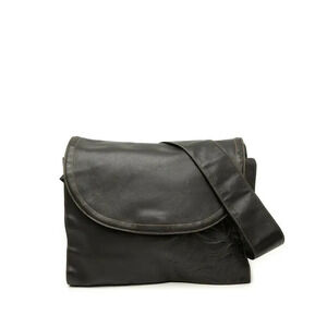 Loewe Leather Flap Crossbody Bag Black